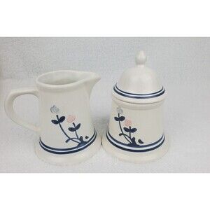 PFALTZGRAFF  WINDSONG  CREAM PITCHER & SUGAR BOWL With LID  RETIRED 1984-1992‎